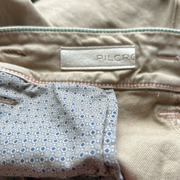 Anthropologie Pilcro The Easton Chino Pant Khaki Green Stripe Pockets Sz 29 - Picture 10 of 16